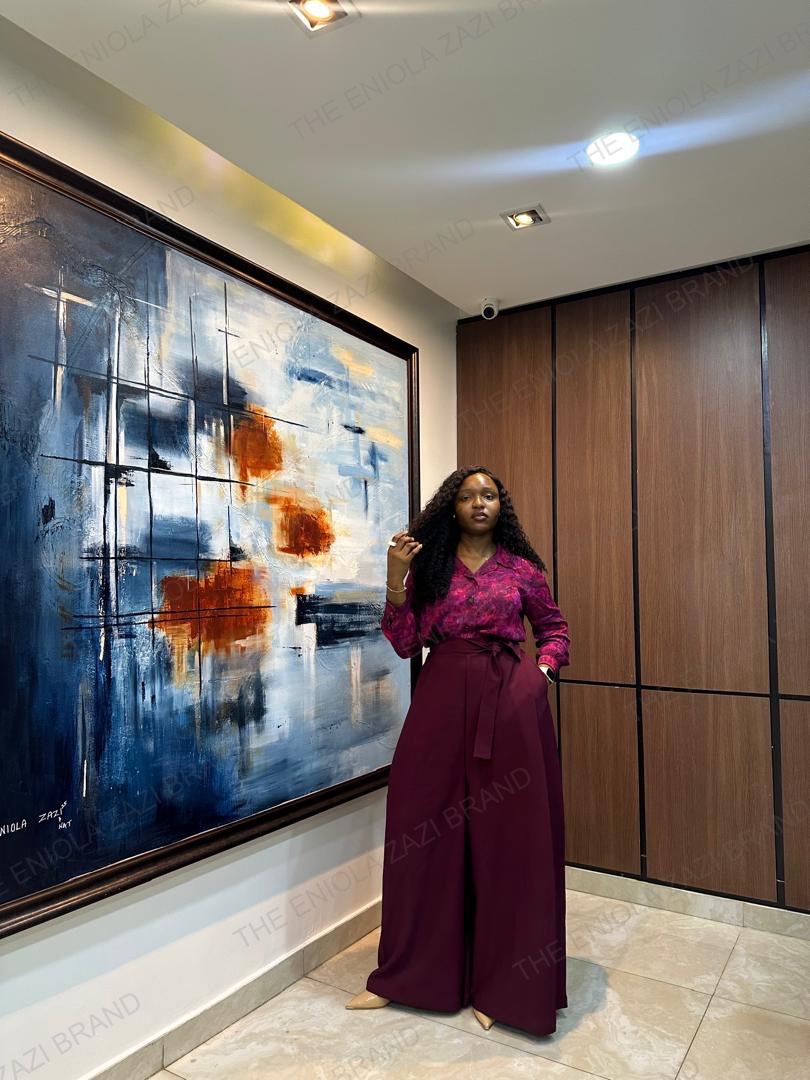 Sunset Blue by Eniola Zazi in a collector's space